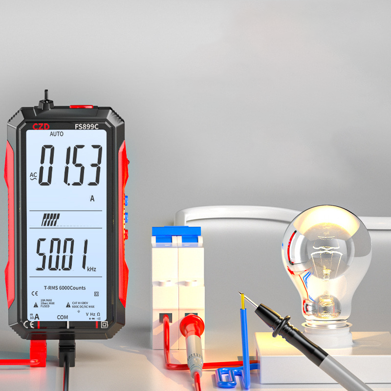 USB Rechargeable Digital Multimeter – 6000 Counts, Large Color Screen & Backlight
