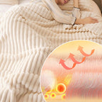 SPECIAL PRICE! Super Soft Fur Ribbed Fleece Throw Blanket