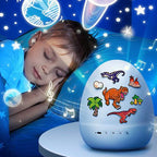 Xmas Specials Dinosaur Egg Night Light Projector with Music
