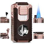 50 % OFF !! 5-in-1 Refillable Cigar Torch Lighter with Cutter