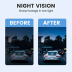 FOR A ! 4K Ultra HD dash cam with night vision Wi-Fi and loop recording for continuous monitoring