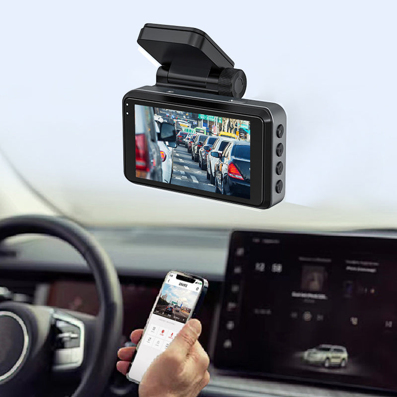 FOR A ! 4K Ultra HD dash cam with night vision Wi-Fi and loop recording for continuous monitoring