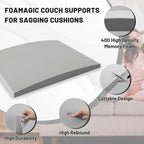 Sofa Cushion Support for Sagging Seats - High-Density Foam Insert with Non-Slip Base for Enhanced Comfort & Posture