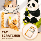 Wall-Mounted Scratching Post Without Drilling – Sustainable Felt, Built-in Toys & Space-Saving