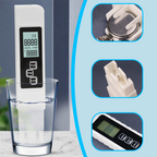 3-in-1 TDS Water Quality Tester - Measures pH, Chlorine, and Hardness with LCD Display for Pools and Aquariums