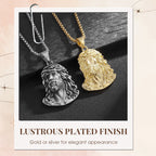 Best Gift Jesus Head Pendant Necklace