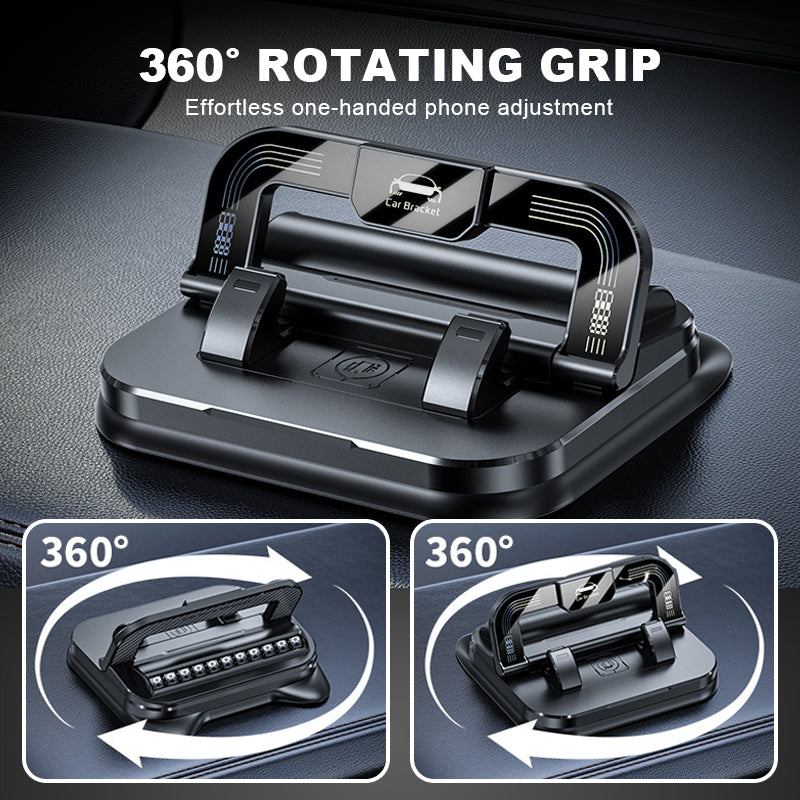 NOW! 360° Rotating Foldable Phone Holder - Universal Compatibility with Anti-Slip Base for Desk, Car & Travel Use