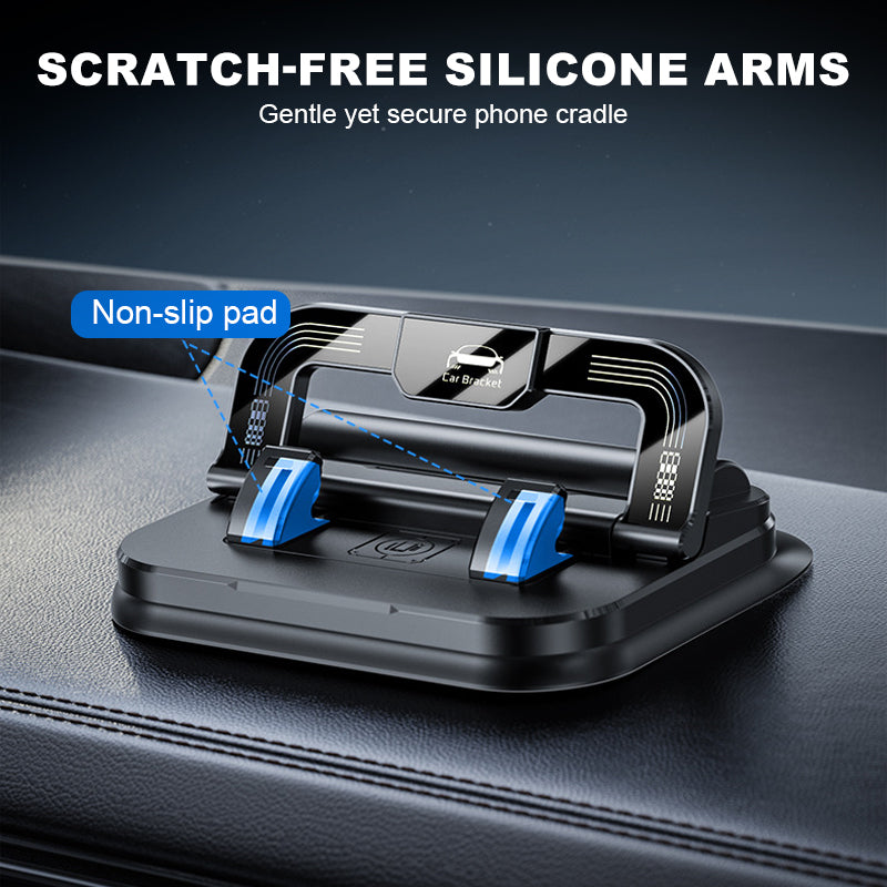 NOW! 360° Rotating Foldable Phone Holder - Universal Compatibility with Anti-Slip Base for Desk, Car & Travel Use