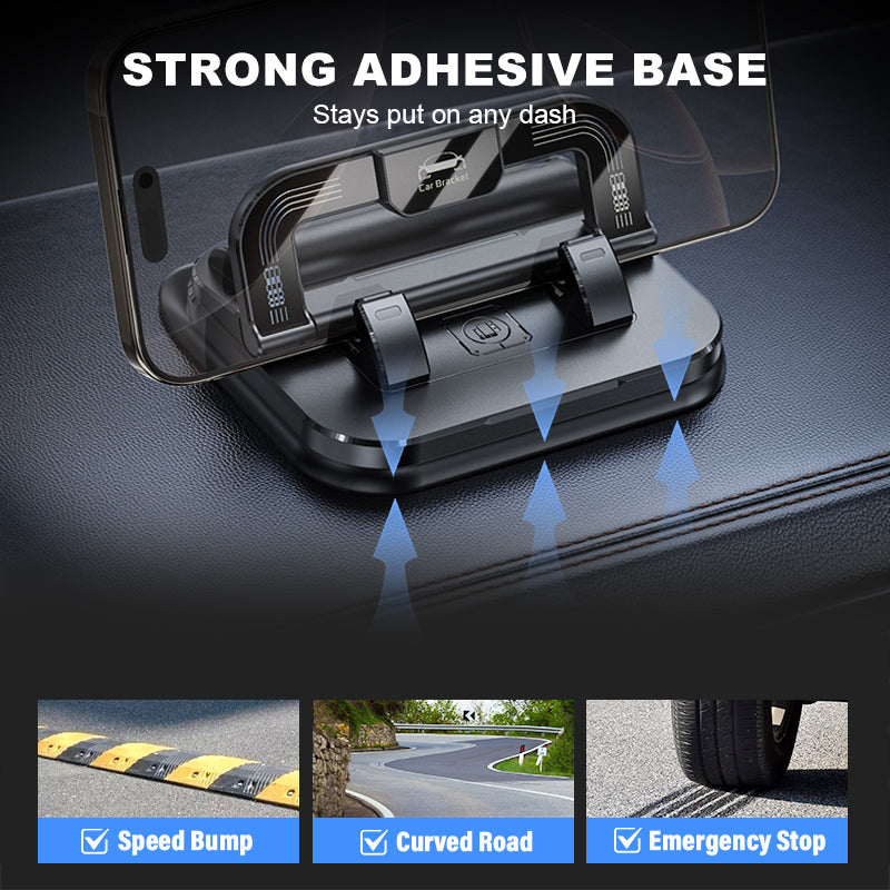 NOW! 360° Rotating Foldable Phone Holder - Universal Compatibility with Anti-Slip Base for Desk, Car & Travel Use