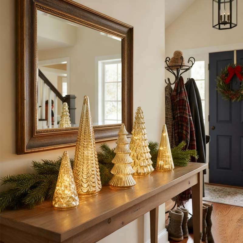Christmas Offer: 5-Piece Decorative Lighted Resin Trees Set