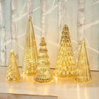 Christmas Offer: 5-Piece Decorative Lighted Resin Trees Set