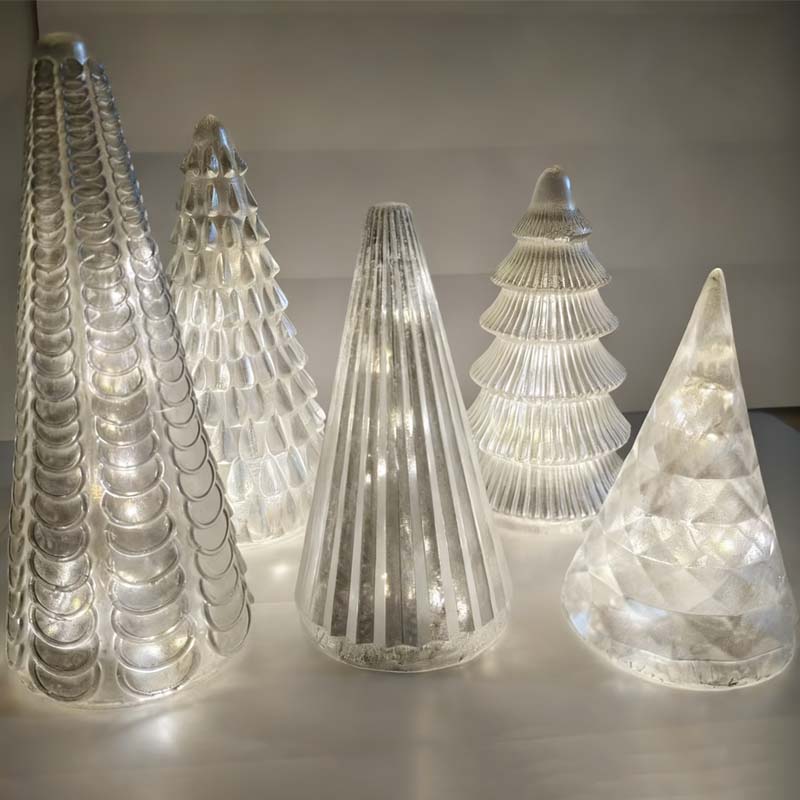 Christmas Offer: 5-Piece Decorative Lighted Resin Trees Set