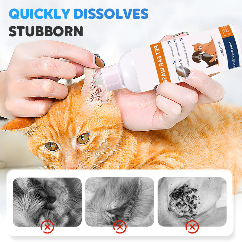 Pet Ear Cleaner - Gentle Formula with Soothing Aloe for Dogs & Cats, Prevents Infections & Odor