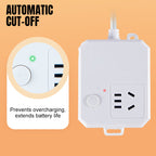 Universal Adapter Plug & Extension Socket with Automatic Power-Off