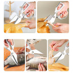 Heavy-Duty Kitchen Scissors - Multi-Function & Dishwasher Safe, Perfect for Poultry, Herbs and Daily Use