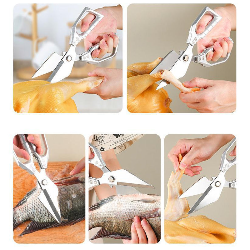 Heavy-Duty Kitchen Scissors - Multi-Function & Dishwasher Safe, Perfect for Poultry, Herbs and Daily Use