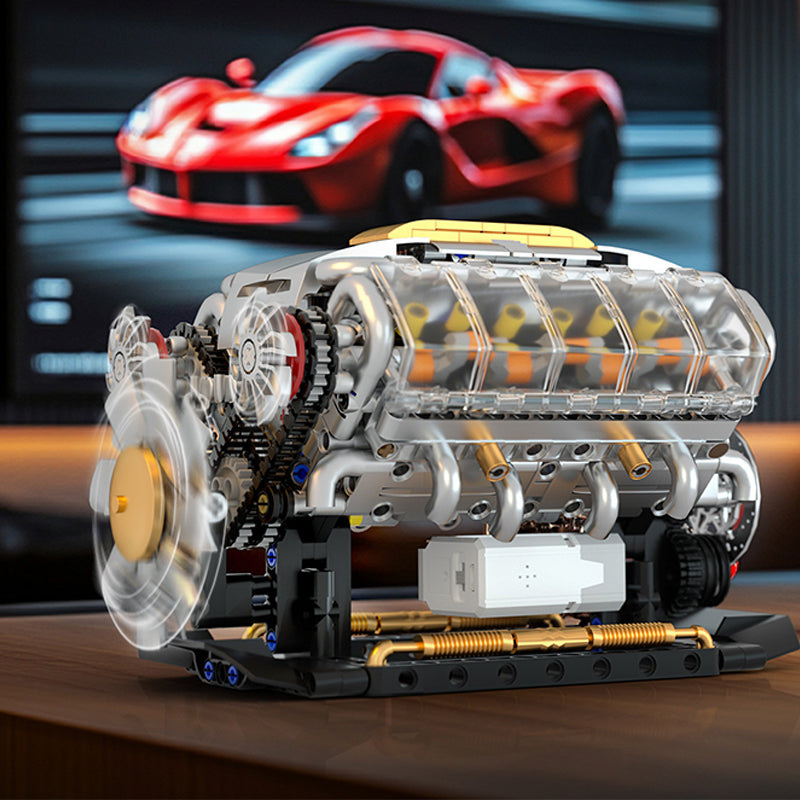 Final Day Sale: - Building Blocks OHV V8 Small-Block Engine Model Kit