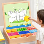 Early Wooden Magnetic Pattern Block Puzzle Set