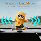 Early Funny Skateboarding Bear Car Ornament