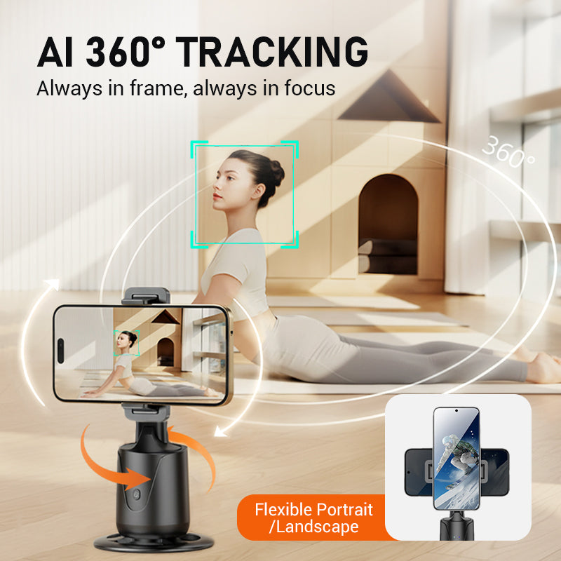 Portable 360°Auto-Tracking Phone Stand