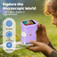 Handheld Pocket Microscope for Kids - 60x Magnification with LED Light for Outdoor Exploration & STEM Learning