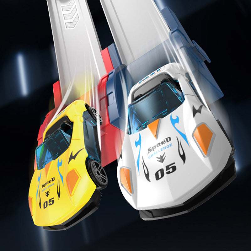 Christmas Gift! Dual Toy Car Launcher Racing Track Set for Kids