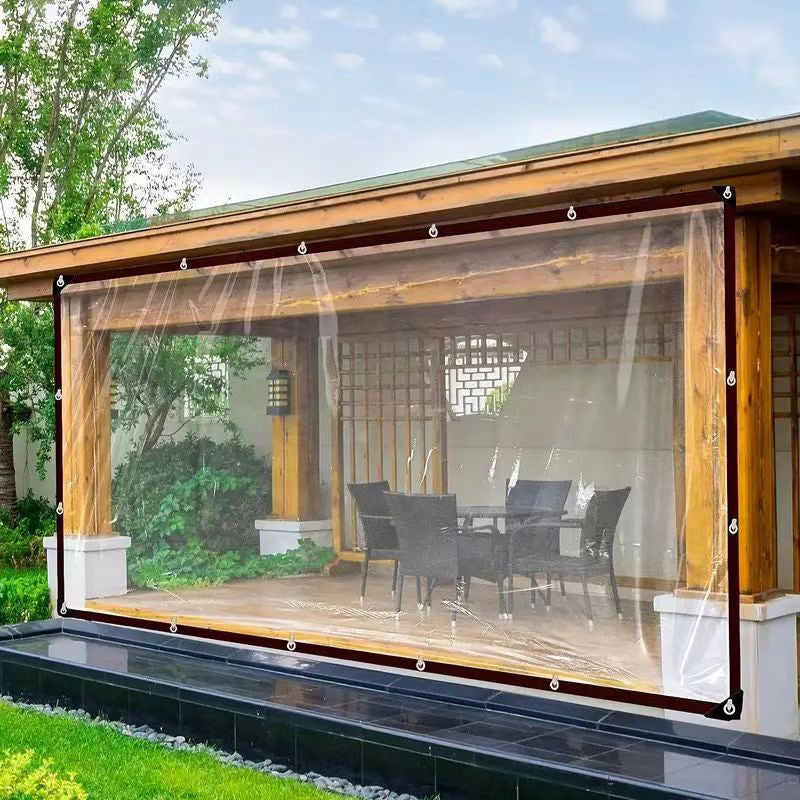 Heavy-duty, transparent, waterproof, insulated tarpaulin