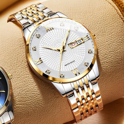 Year-End Premium Sale: Men's Stainless Steel Waterproof Business Watch