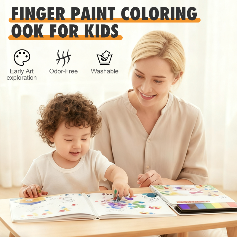 Christmas Finger Paint Coloring Book for Kids