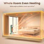 & 2000W Instant Warmth Space Heater - Winter's Ultimate Defense