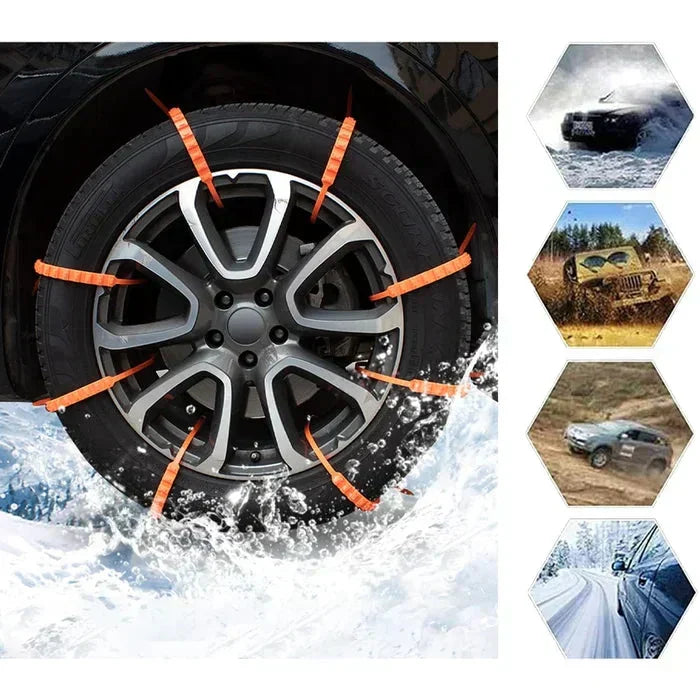 Winter Universal Reusable Anti-skid Nylon Tire Chains