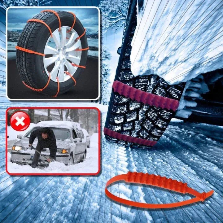 Winter Universal Reusable Anti-skid Nylon Tire Chains