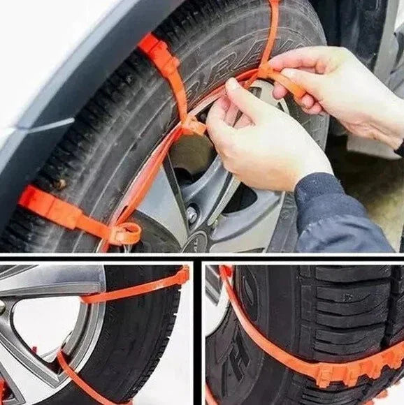 Winter Universal Reusable Anti-skid Nylon Tire Chains