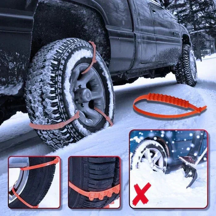 Winter Universal Reusable Anti-skid Nylon Tire Chains