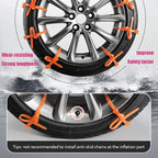 Universal Reusable Anti-Skid Nylon Tire Chains – Install in 90s, No Jack Needed
