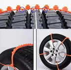 Universal Reusable Anti-Skid Nylon Tire Chains – Install in 90s, No Jack Needed