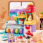 DIY ICE CREAM PLAY DOUGH - 6 Colors & 10 Tools, Non-Toxic Sensory Toy for Creative Role Play, Perfect Gift for Kids Aged 3-8