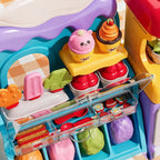 DIY ICE CREAM PLAY DOUGH - 6 Colors & 10 Tools, Non-Toxic Sensory Toy for Creative Role Play, Perfect Gift for Kids Aged 3-8