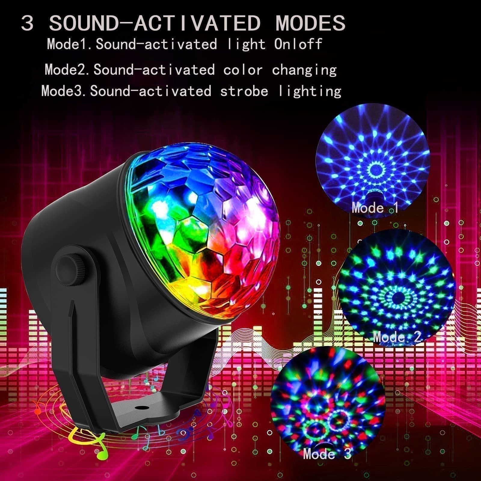 FESTIVE FEAST DEAL! Colorful Rotating Magic Disco Ball Light
