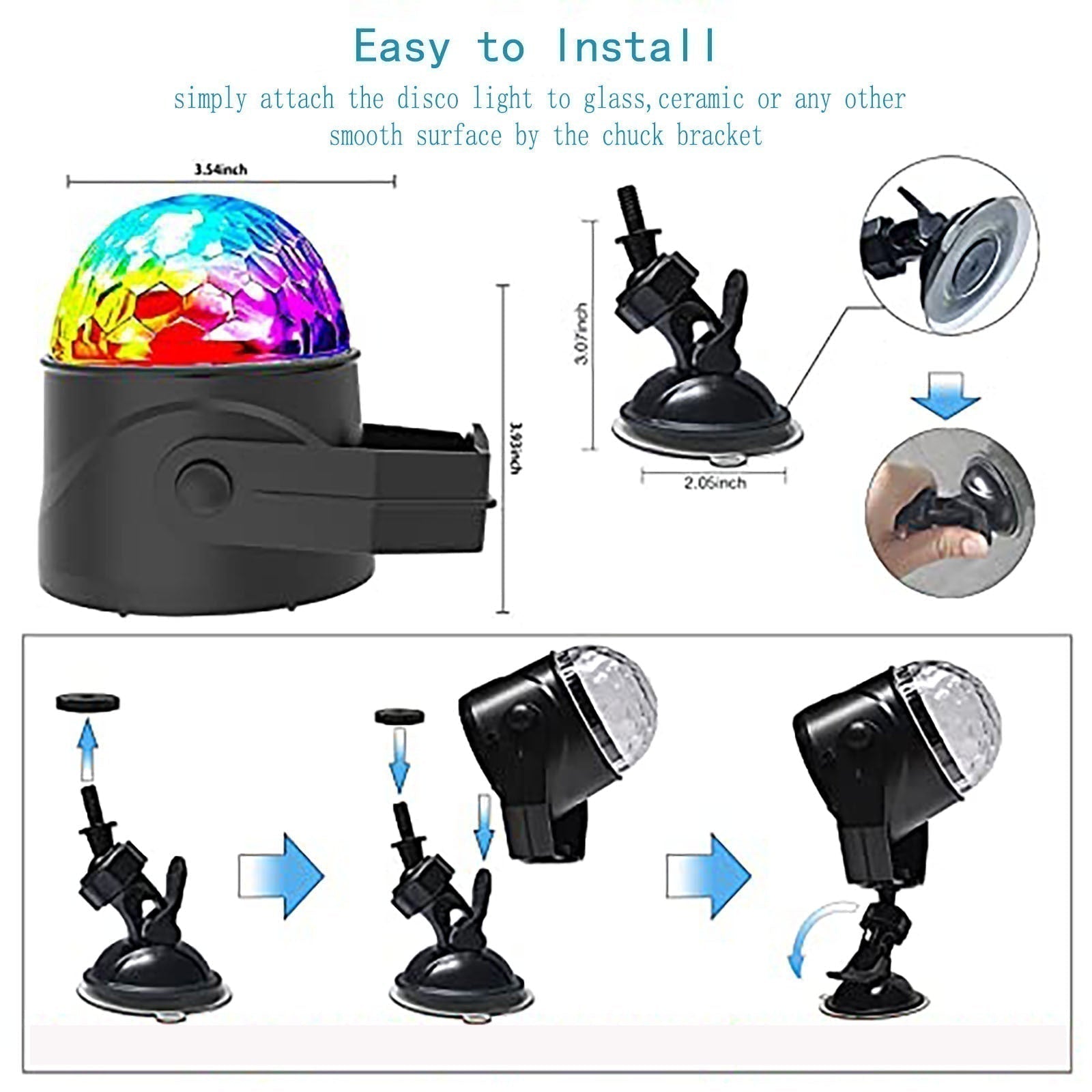 FESTIVE FEAST DEAL! Colorful Rotating Magic Disco Ball Light