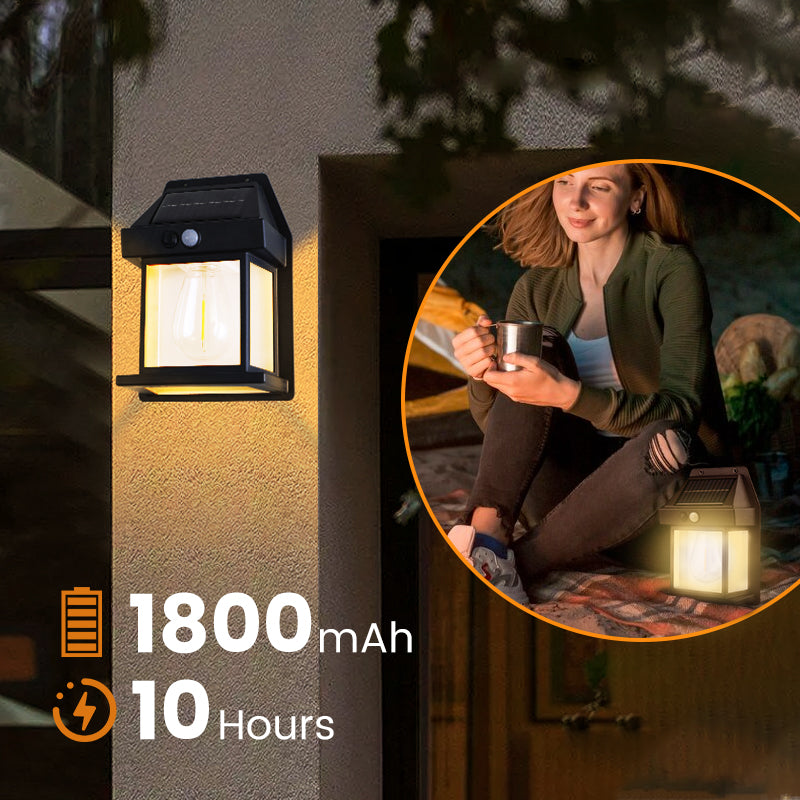 SOLAR WALL LIGHT - Motion Sensor & Weatherproof, Automatic Dusk to Dawn Operation, Easy Installation for Garden and Pathway