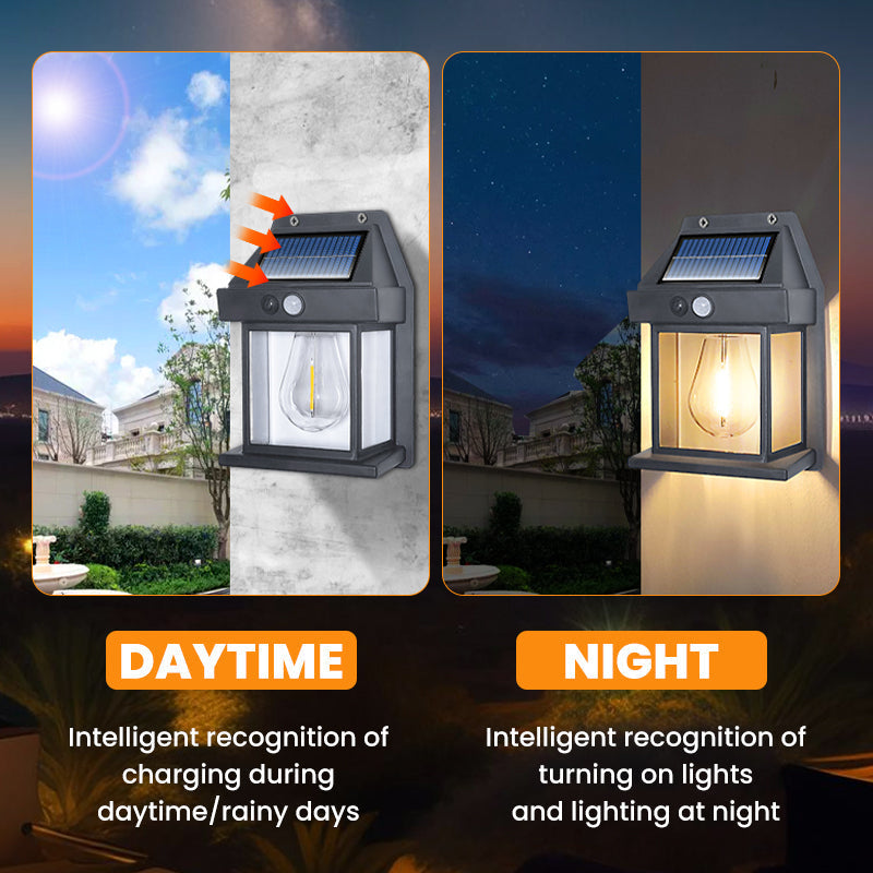 SOLAR WALL LIGHT - Motion Sensor & Weatherproof, Automatic Dusk to Dawn Operation, Easy Installation for Garden and Pathway