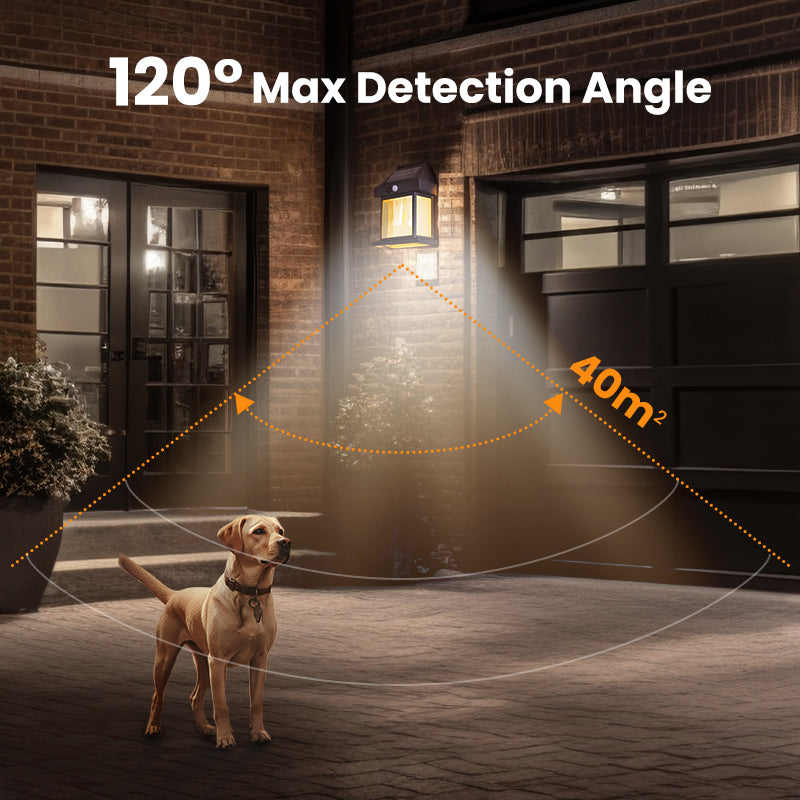SOLAR WALL LIGHT - Motion Sensor & Weatherproof, Automatic Dusk to Dawn Operation, Easy Installation for Garden and Pathway