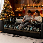 Meet Christmas With Plush Chenille Anti-Slip Couch Cover
