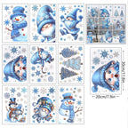 Buy One Get One Free Christmas-Themed Glittering Window Stickers 9 PCS Set