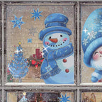 Buy One Get One Free Christmas-Themed Glittering Window Stickers 9 PCS Set