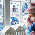 Buy One Get One Free Christmas-Themed Glittering Window Stickers 9 PCS Set