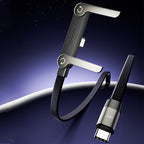 2-in-1 Invisible Holder Charger Cable – 240W Fast Charging Cord with Built-In Phone Stand