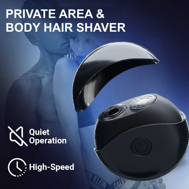 Portable multifunctional electric shaver – Dual ring blades, IPX4 waterproof and compact UFO design