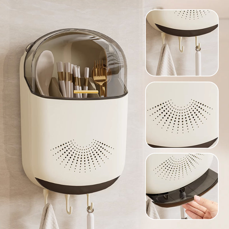 Black-Friday-Mega-Angebot – 50 % Rabatt! Wall Mounted Multifunctional Chopstick Holder Drain Box
